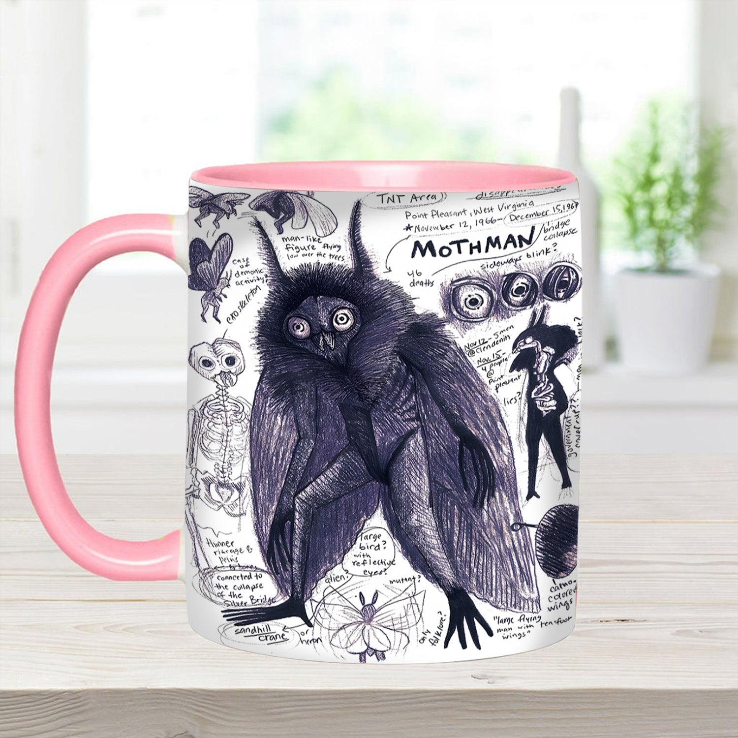 Mothman Mysteries Accent Mug Unique Gift For Grandma - Image 10