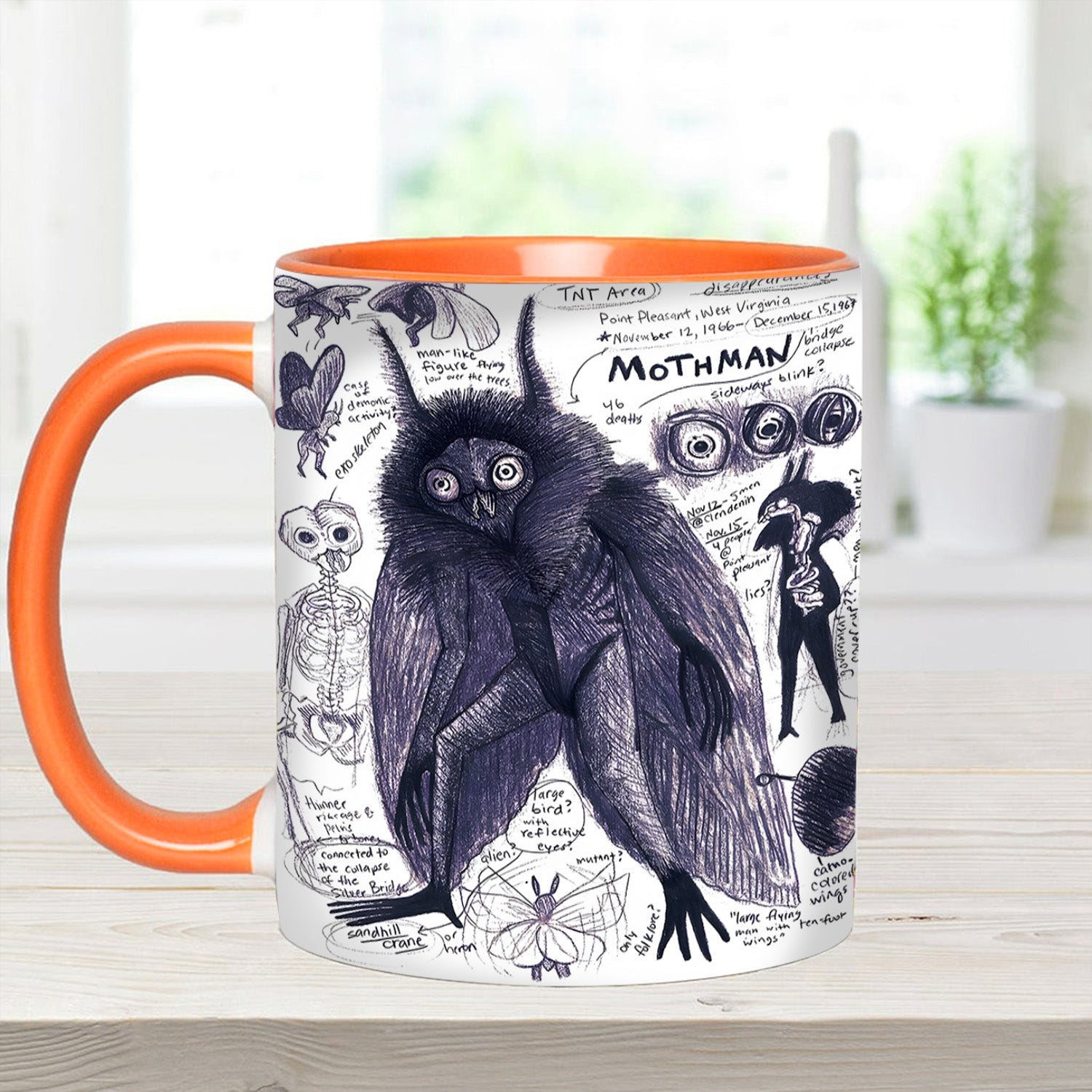 Mothman Mysteries Accent Mug Unique Gift For Grandma - Image 4
