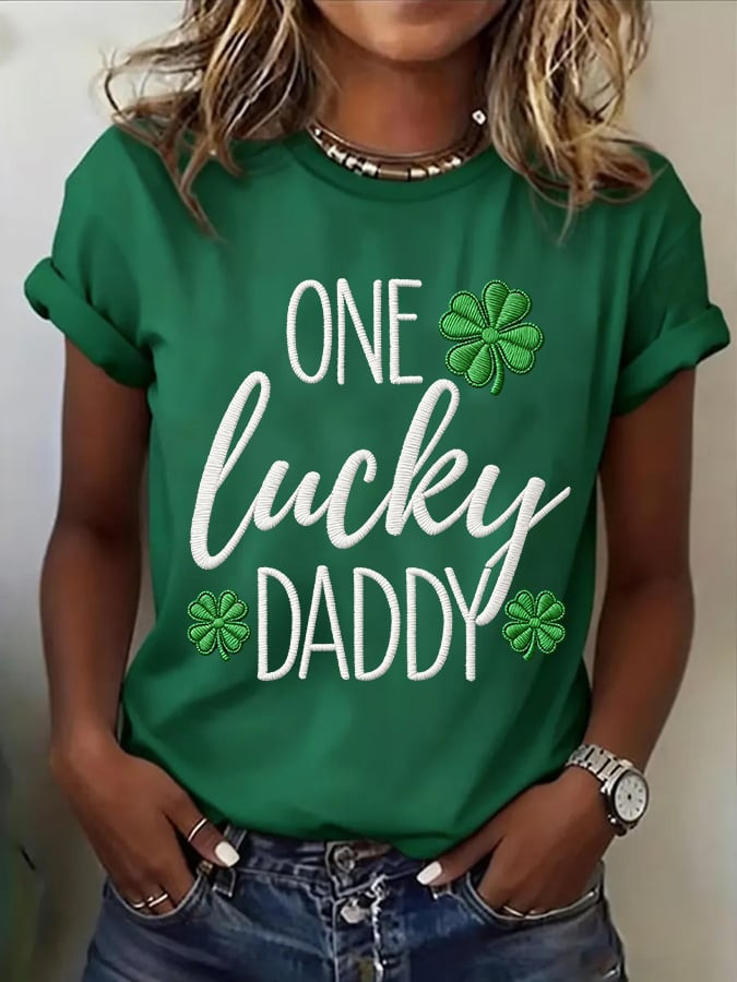 One Lucky Daddy St Patrick's Day T-Shirt St Paddy's Day Shirt Festive Irish Tee Gift Idea