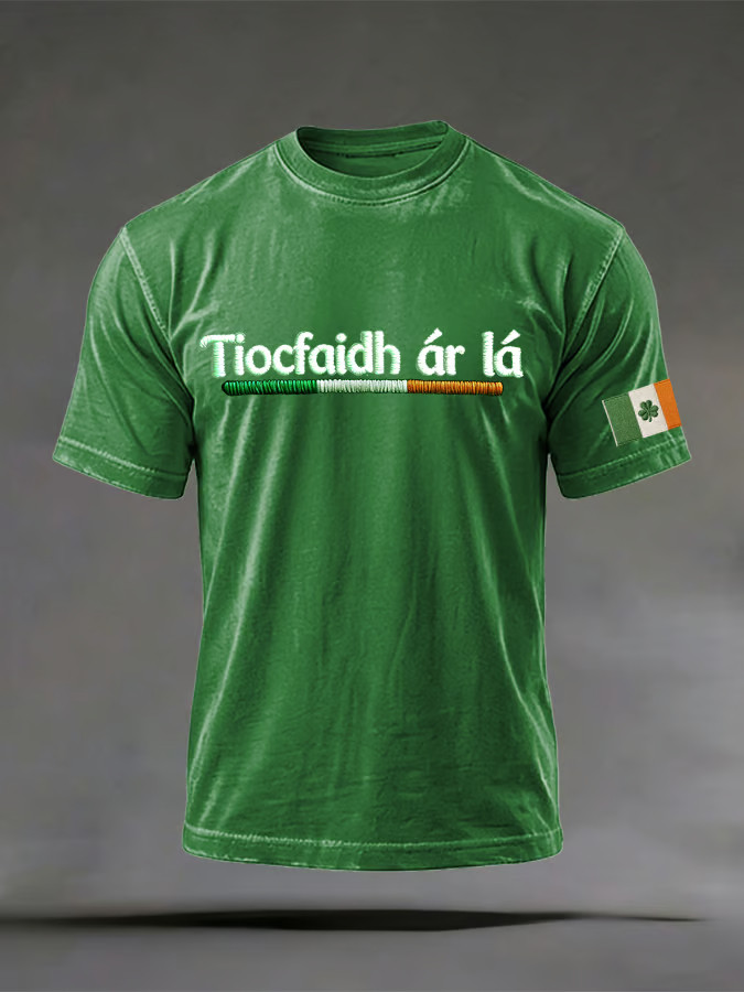 Patrick's Day Irish Celebration Day Green Gaelic Short-Sleeved T-Shirt Irish Pride Gift - Image 2