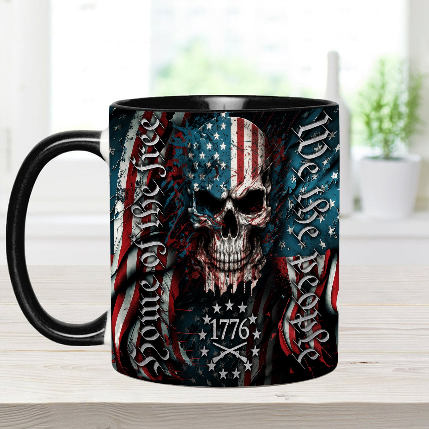 Patriotic Skull Accent Mug We Are People Skull Gifts For Men Women - Image 5