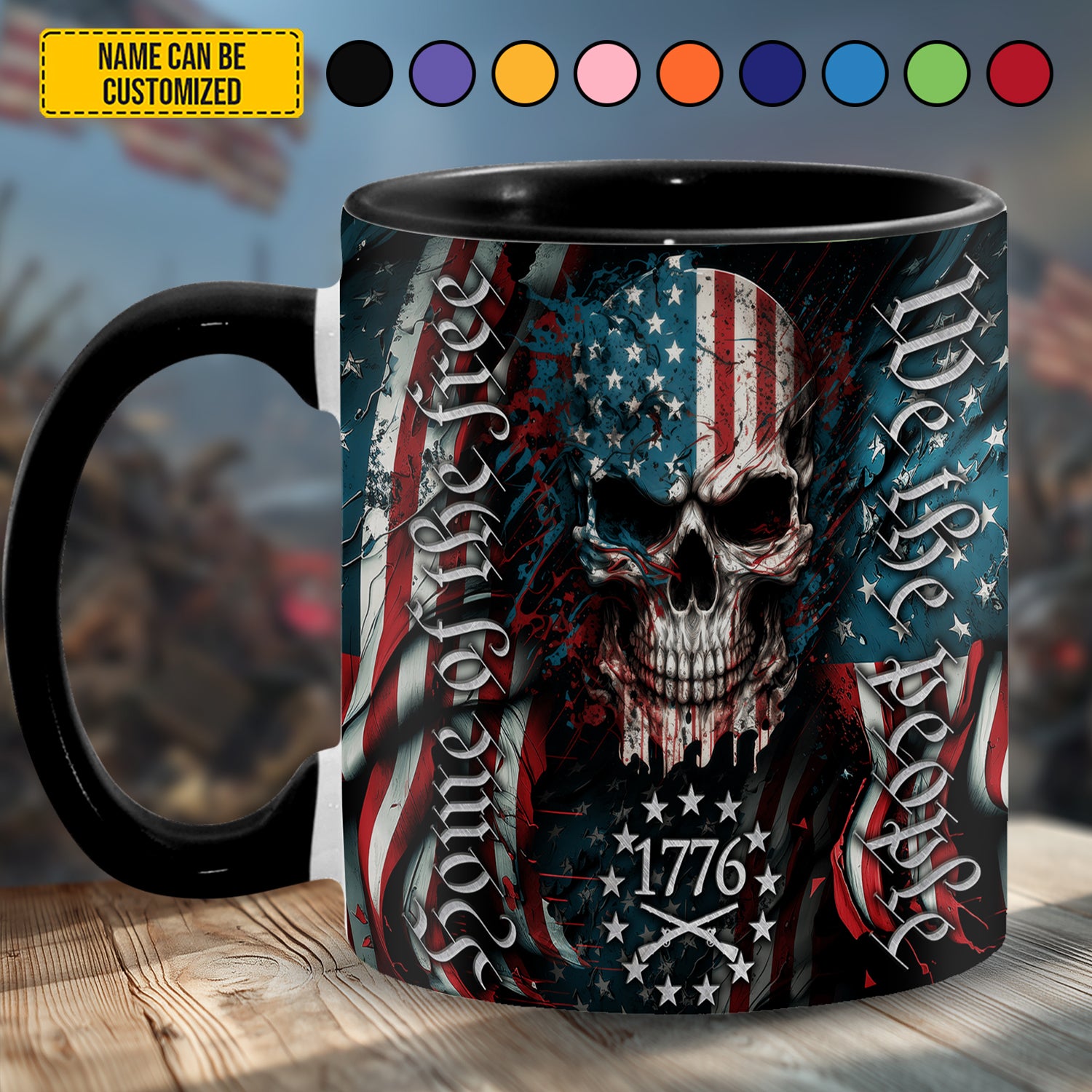Patriotic Skull Accent Mug We Are People Skull Gifts For Men Women