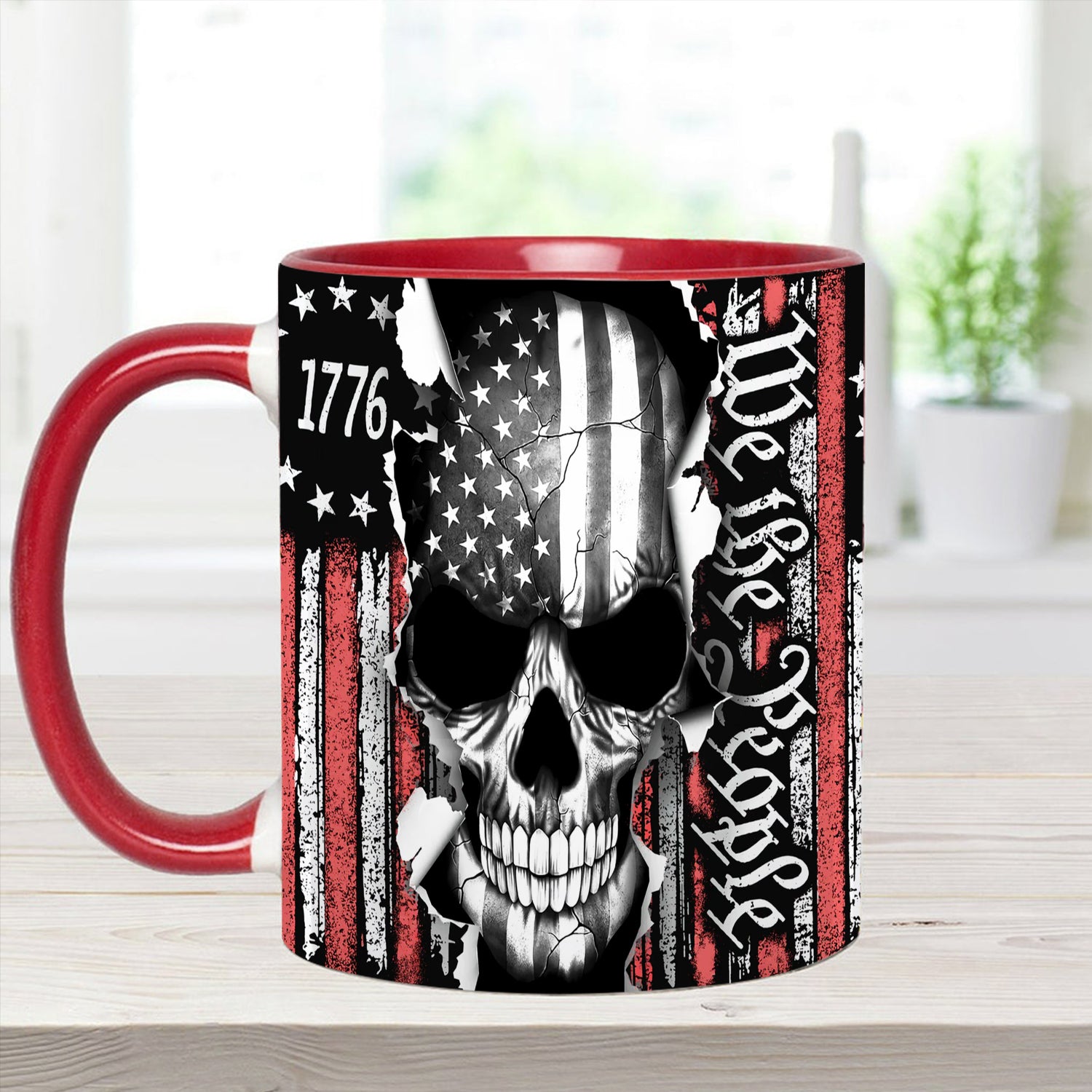 Patriotic Skull Accent Mug We The People Gifts With Skulls On Them - Image 3