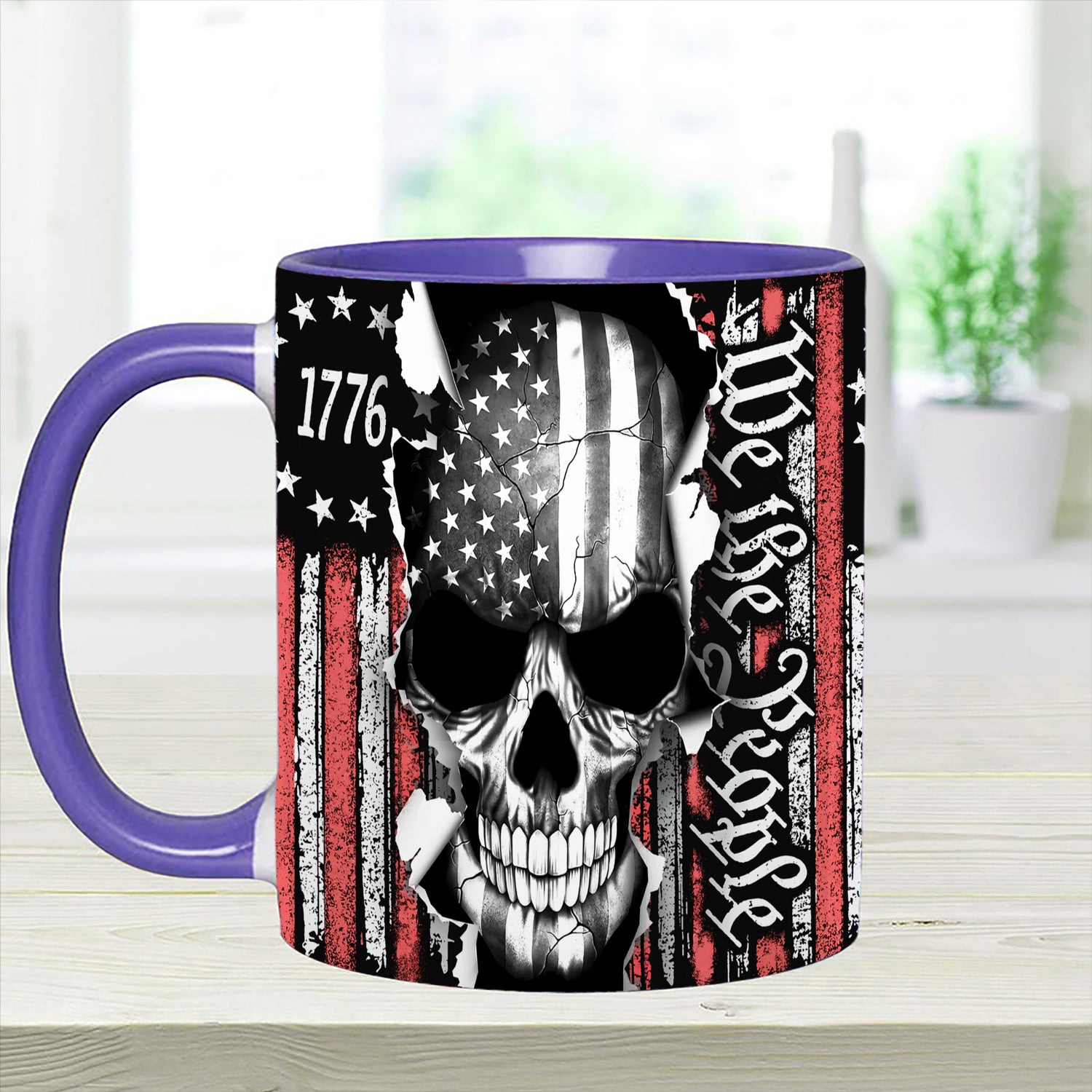 Patriotic Skull Accent Mug We The People Gifts With Skulls On Them - Image 8