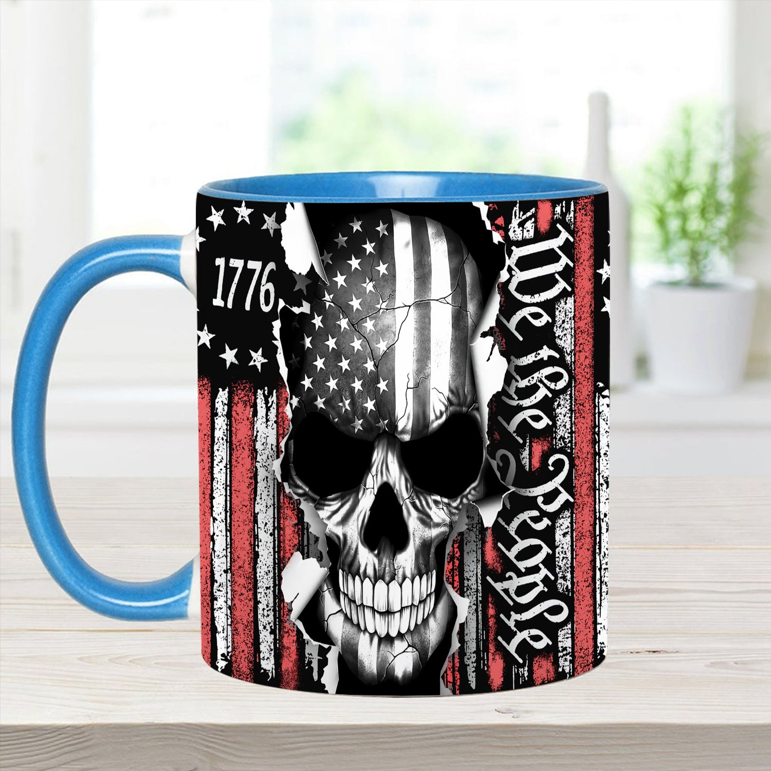 Patriotic Skull Accent Mug We The People Gifts With Skulls On Them - Image 4