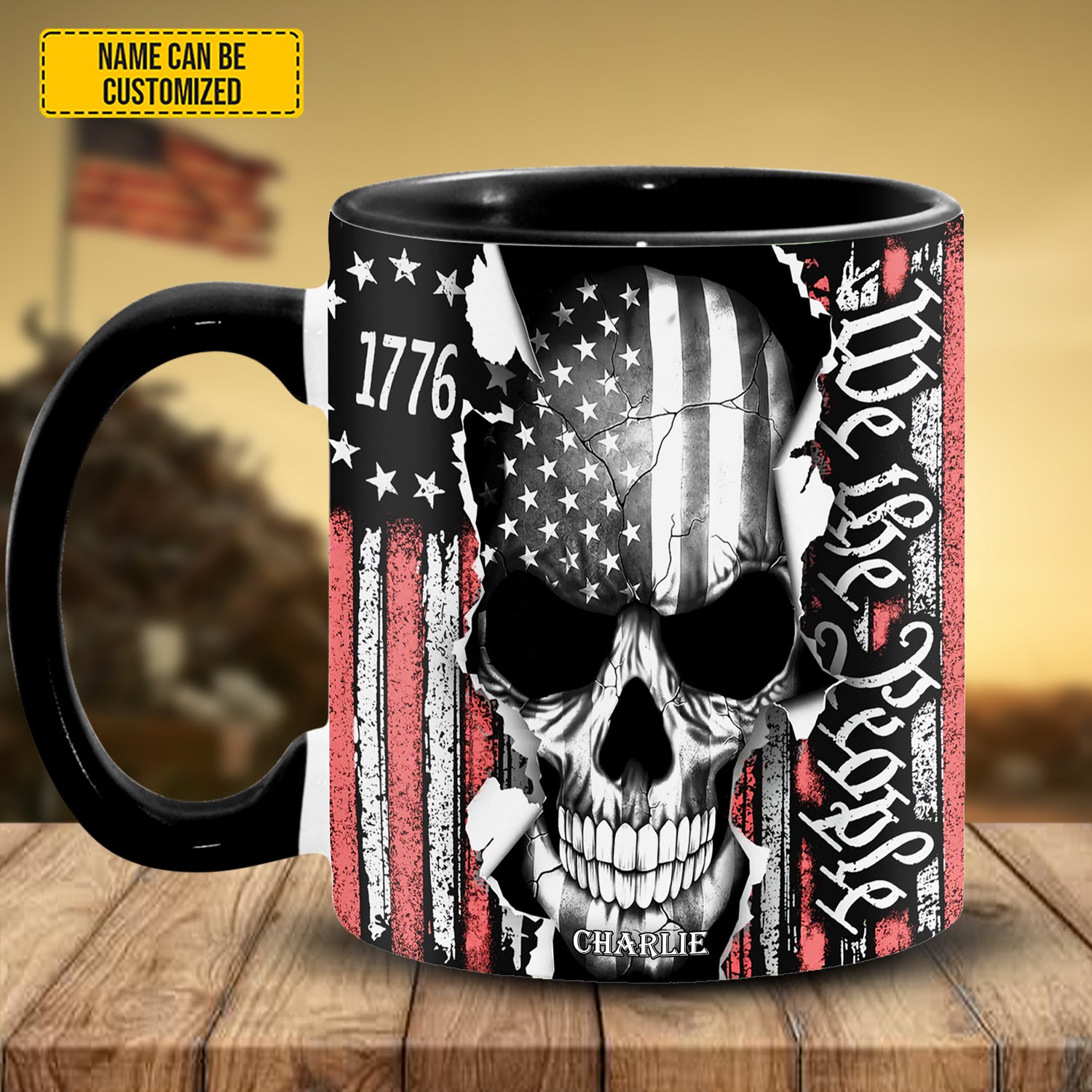 Patriotic Skull Accent Mug We The People Gifts With Skulls On Them - Image 11