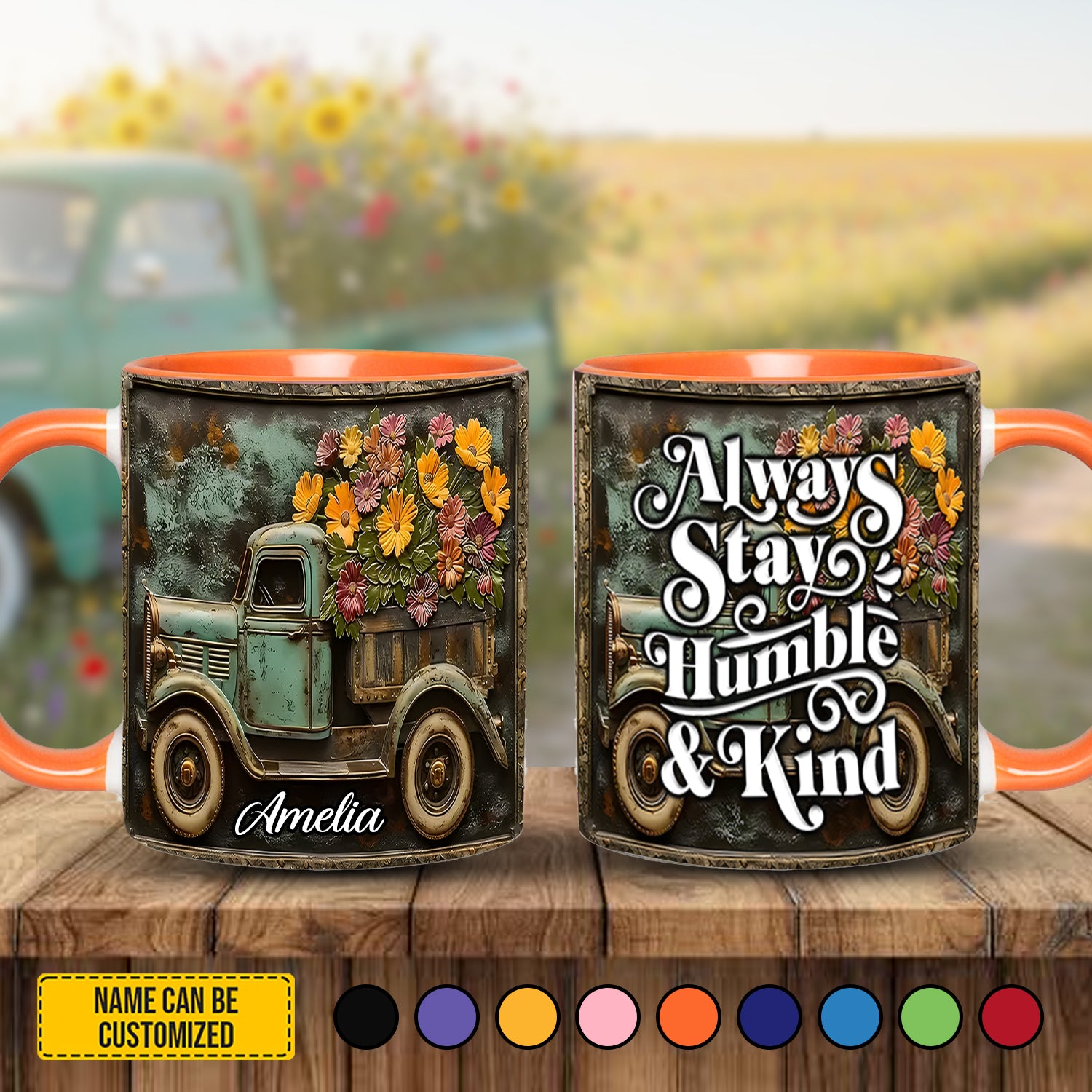 Personalized Accent Mug Always Stay Humble & Kind Unique Gift For Mom