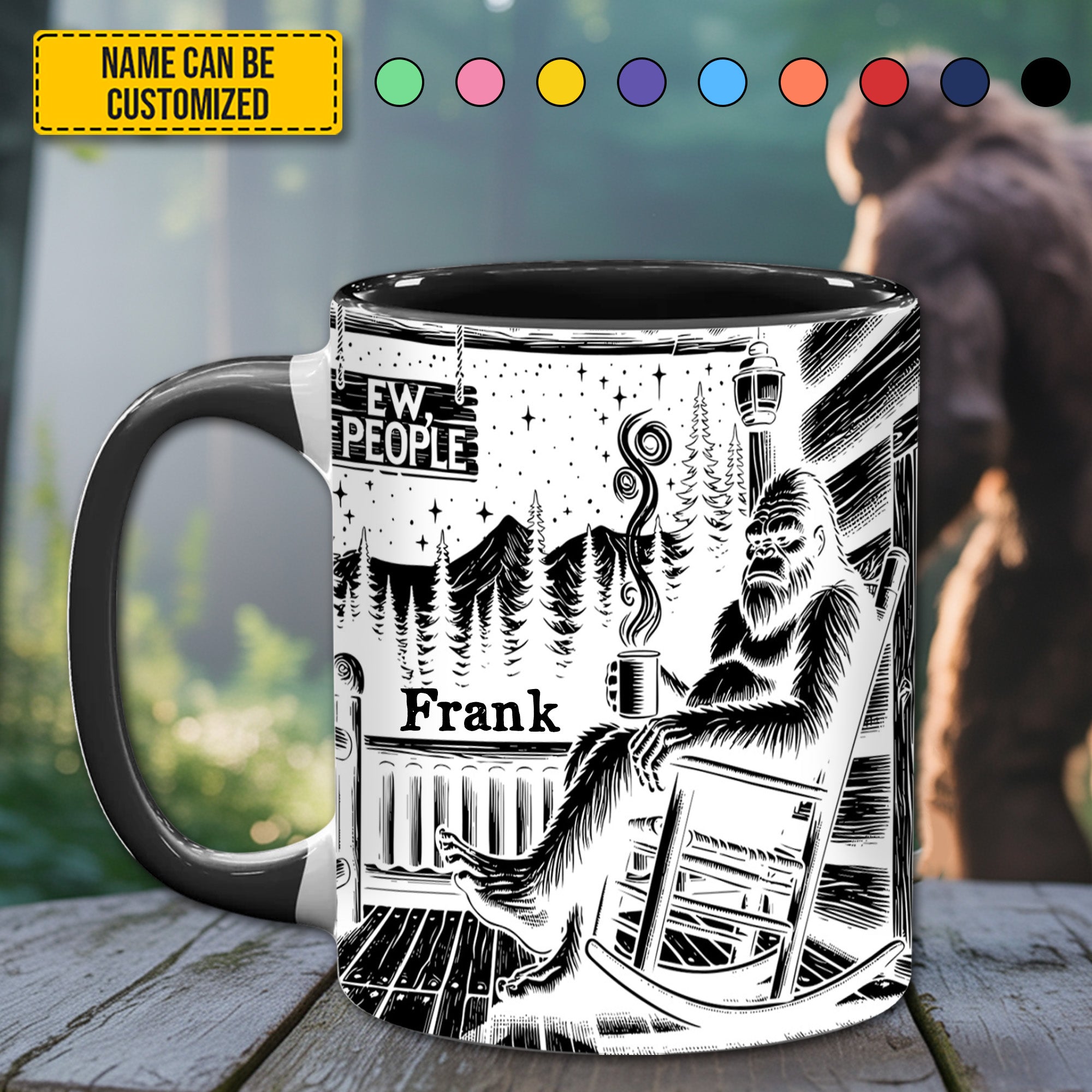 Personalized Accent Mug Bigfoot accent mug Bigfoot Great Gifts For Him - Image 4