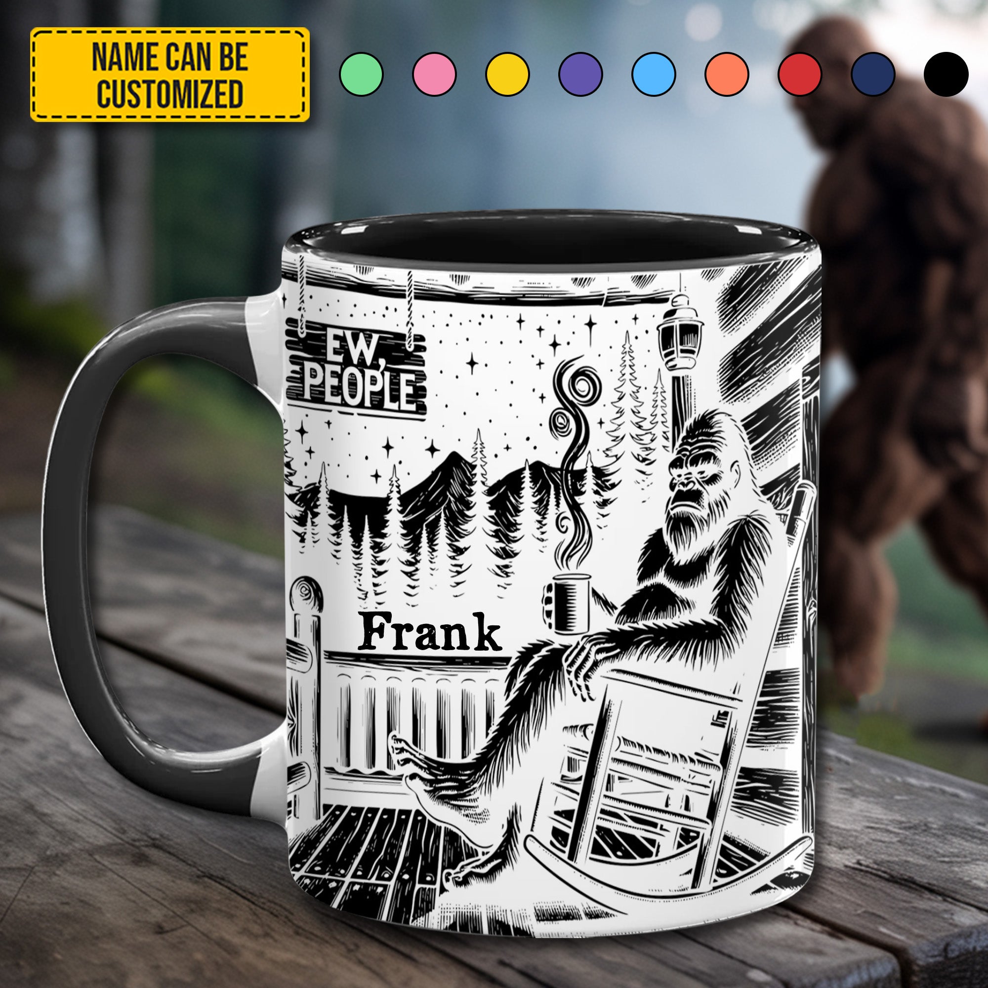 Personalized Accent Mug Bigfoot accent mug Bigfoot Great Gifts For Him - Image 2