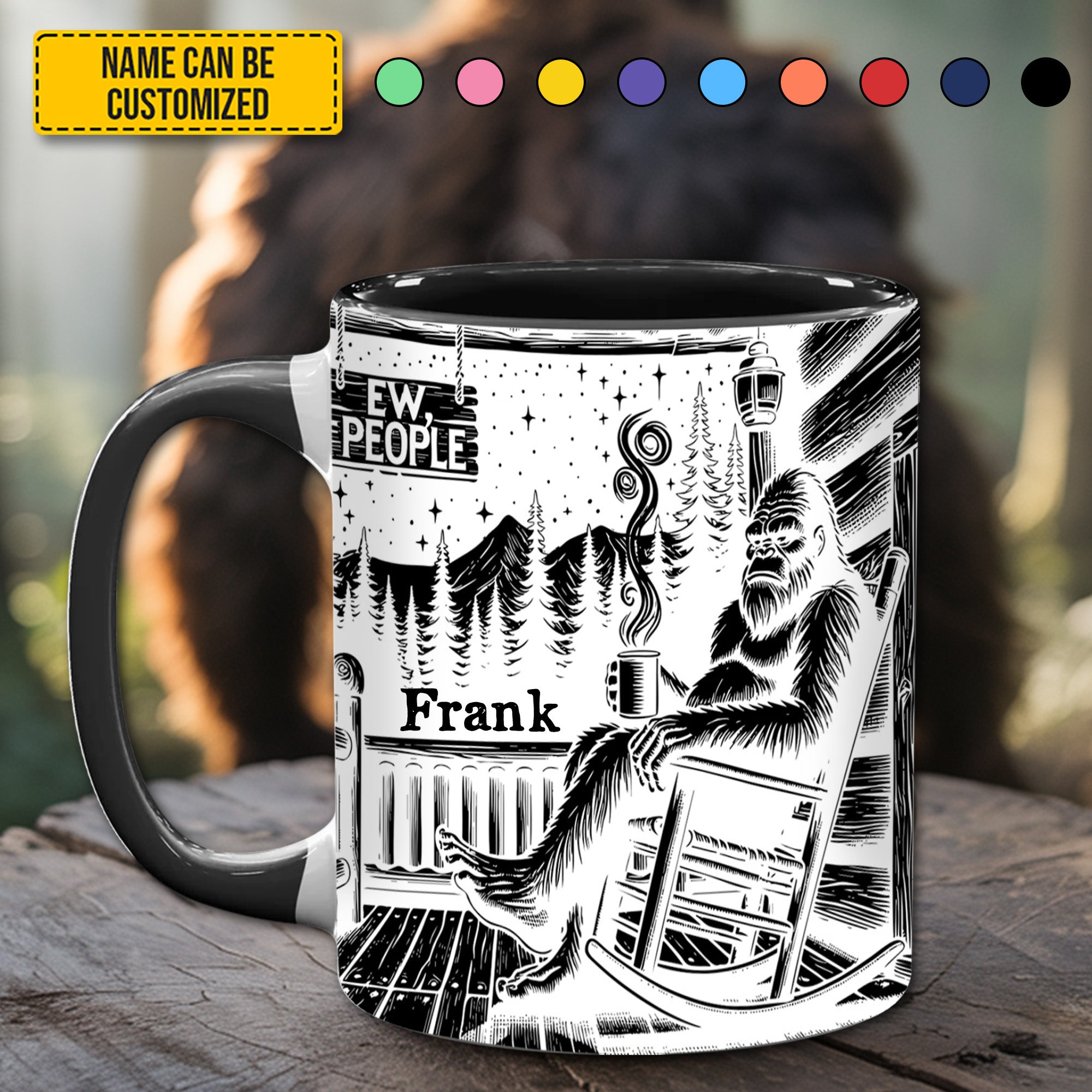 Personalized Accent Mug Bigfoot accent mug Bigfoot Great Gifts For Him - Image 5