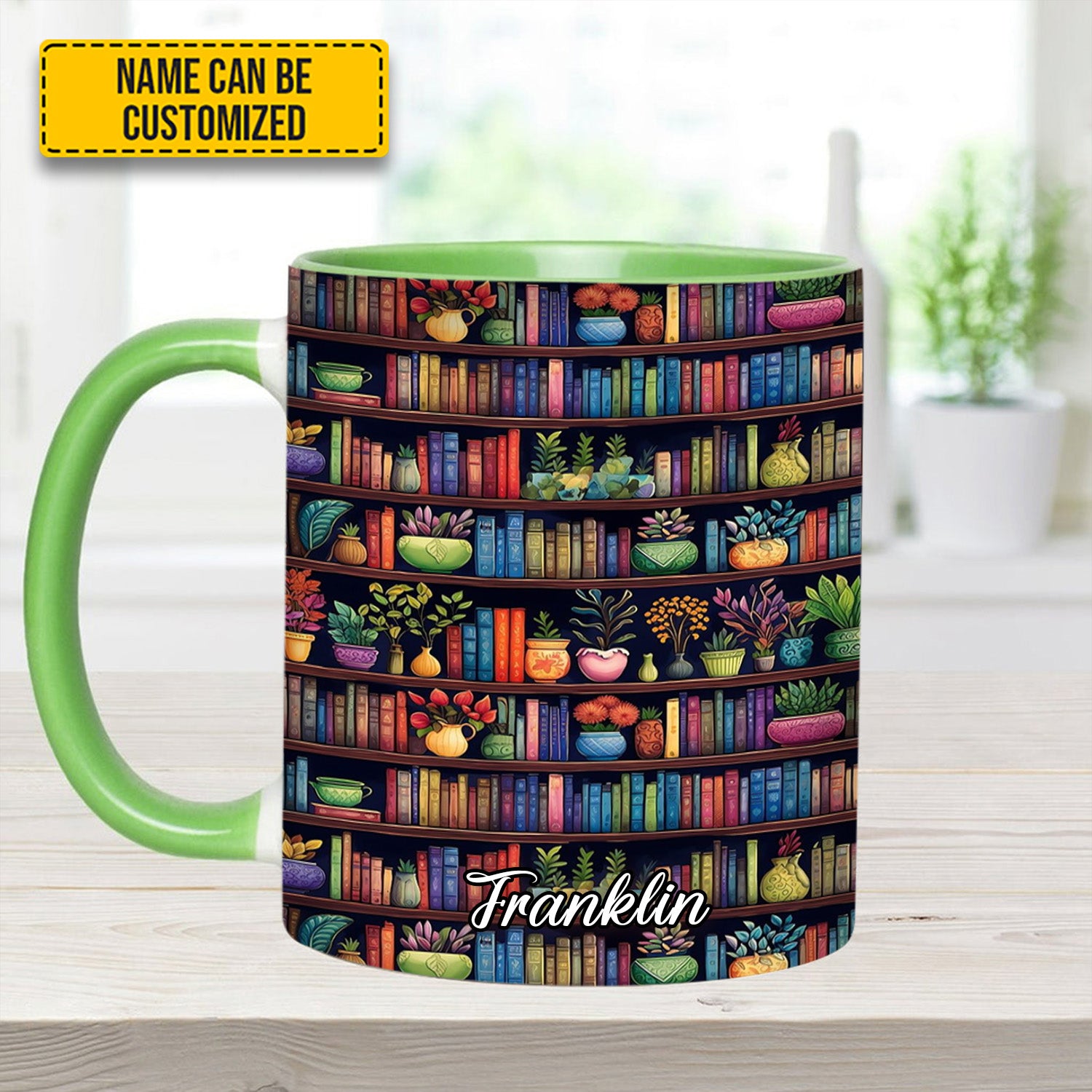 Personalized Accent Mug Bookish Floral Unique Gift Ideas For Grandma - Image 8