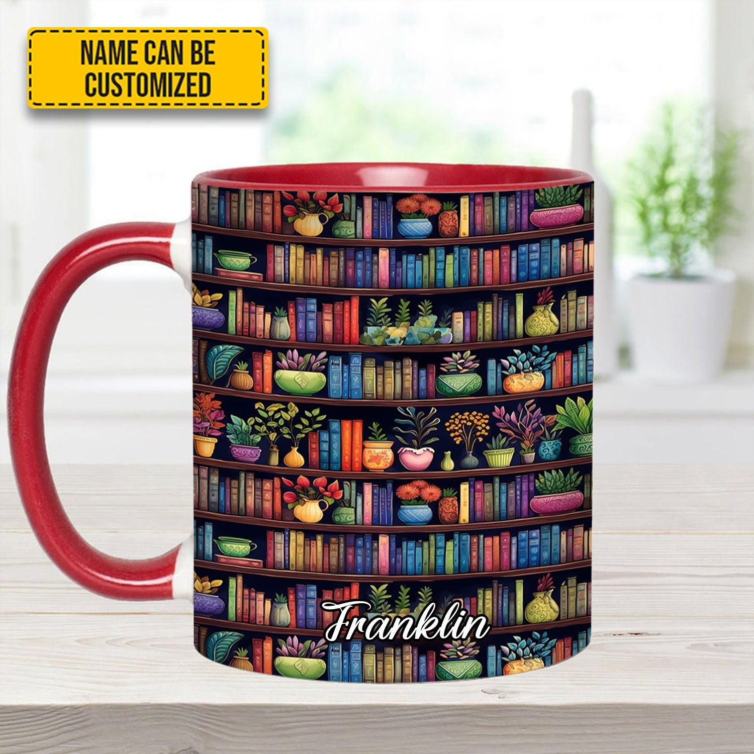 Personalized Accent Mug Bookish Floral Unique Gift Ideas For Grandma - Image 7