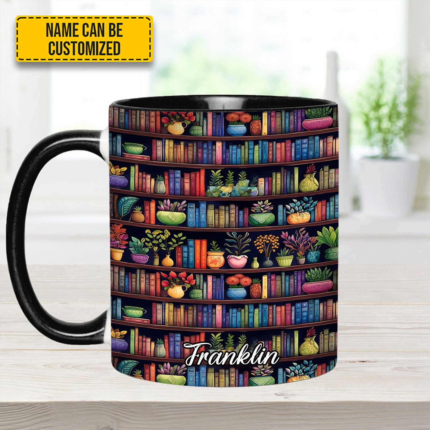 Personalized Accent Mug Bookish Floral Unique Gift Ideas For Grandma - Image 5