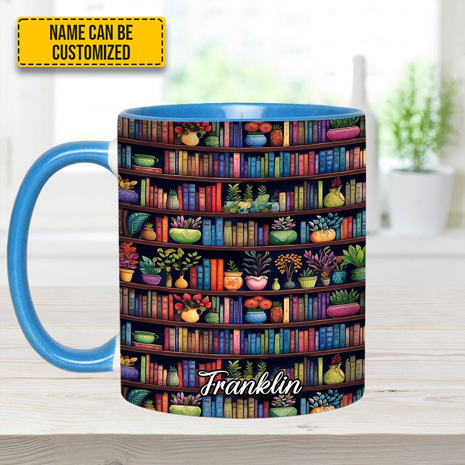 Personalized Accent Mug Bookish Floral Unique Gift Ideas For Grandma - Image 9