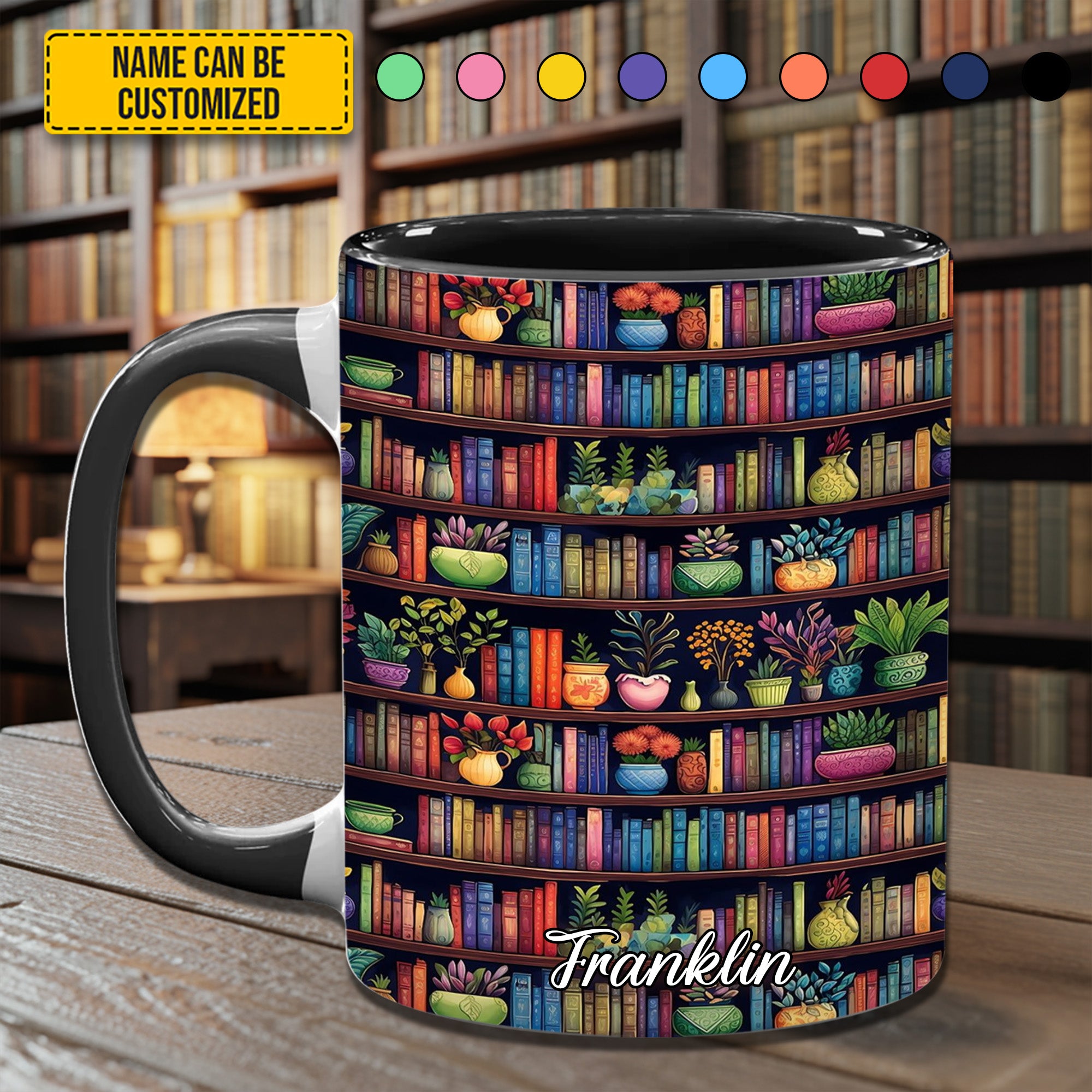 Personalized Accent Mug Bookish Floral Unique Gift Ideas For Grandma - Image 4