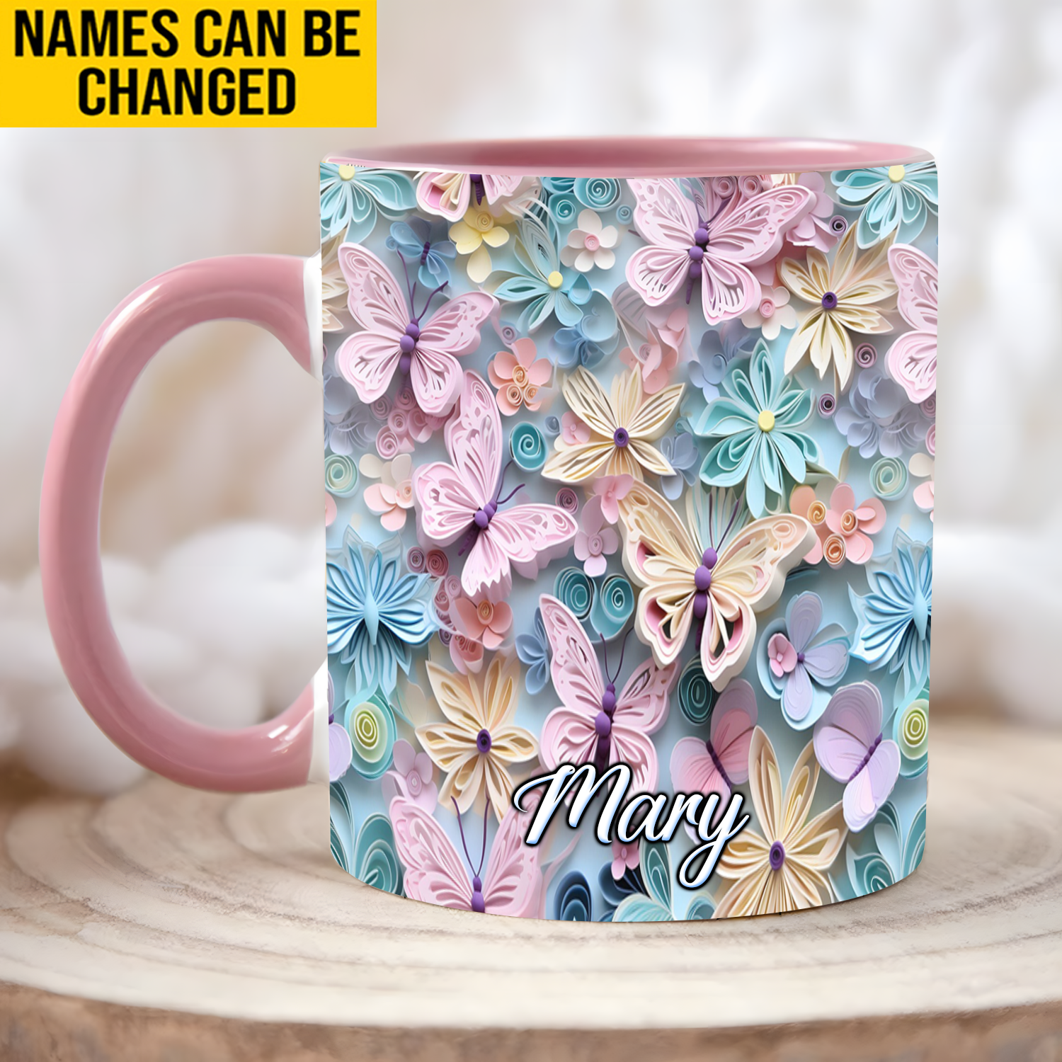 Personalized Accent Mug Butterfly Accent Mug Best Butterfly Lover Gifts For Her - Image 4