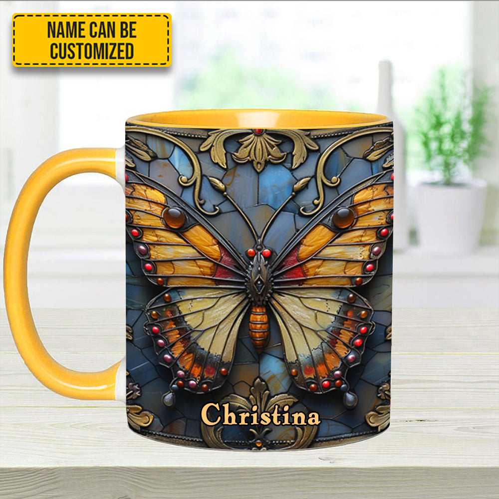 Personalized Accent Mug Butterfly Accent Mug Best Butterfly over Gifts For Mom - Image 7