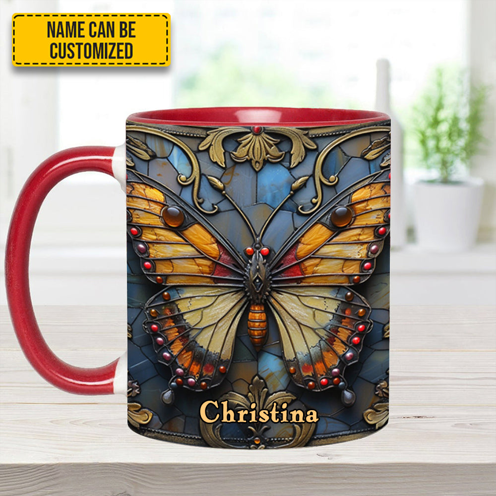 Personalized Accent Mug Butterfly Accent Mug Best Butterfly over Gifts For Mom - Image 5