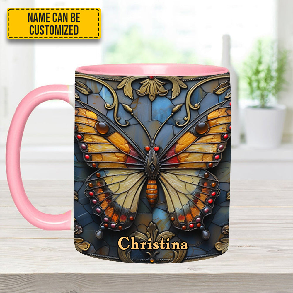 Personalized Accent Mug Butterfly Accent Mug Best Butterfly over Gifts For Mom - Image 6