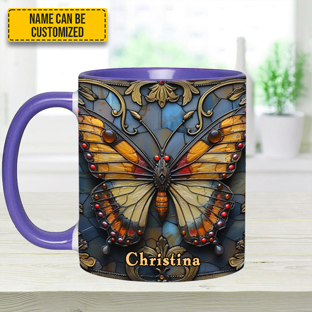 Personalized Accent Mug Butterfly Accent Mug Best Butterfly over Gifts For Mom - Image 8