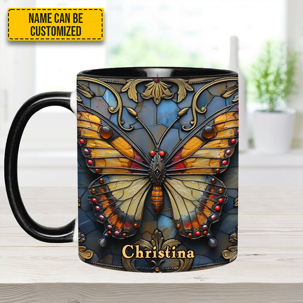 Personalized Accent Mug Butterfly Accent Mug Best Butterfly over Gifts For Mom - Image 4