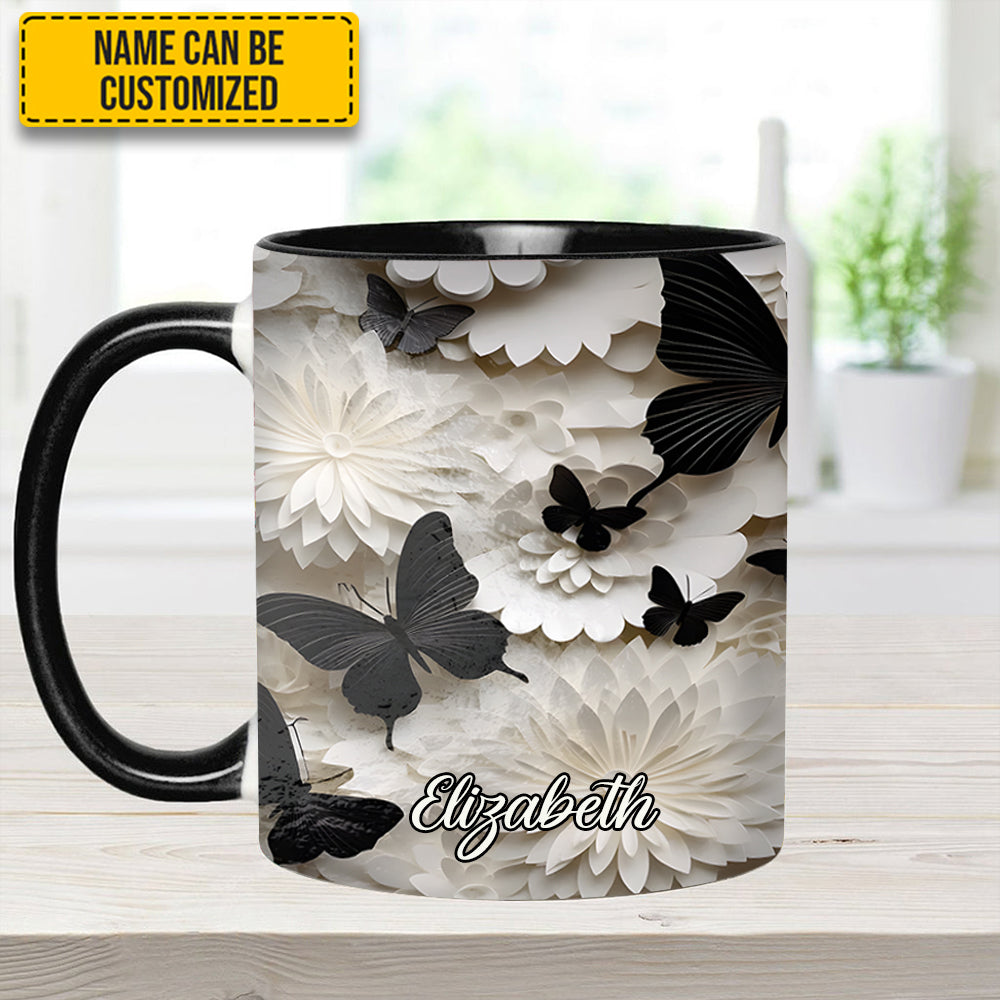 Personalized Accent Mug Butterfly Accent Mug Great Butterfly Lover Gifts - Image 4