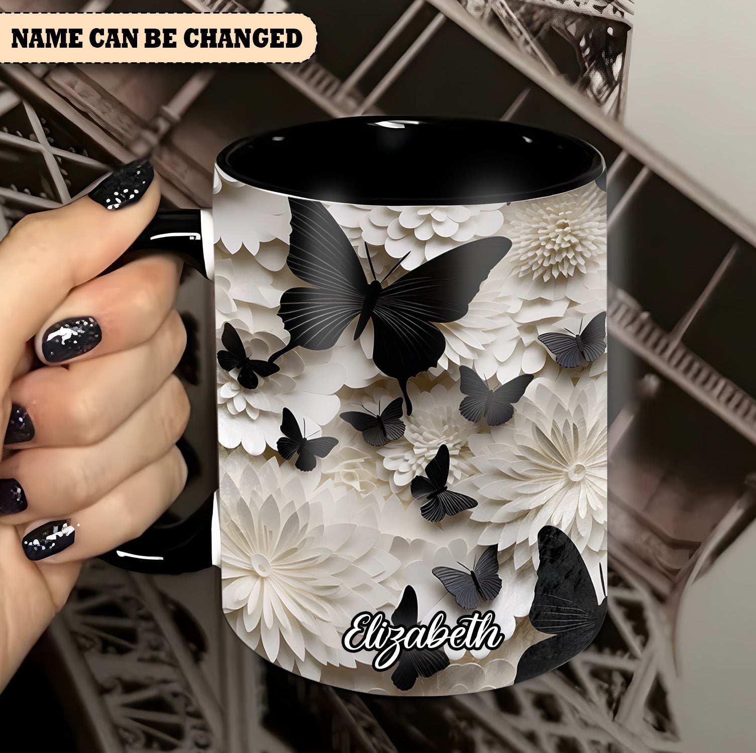 Personalized Accent Mug Butterfly Accent Mug Great Butterfly Lover Gifts