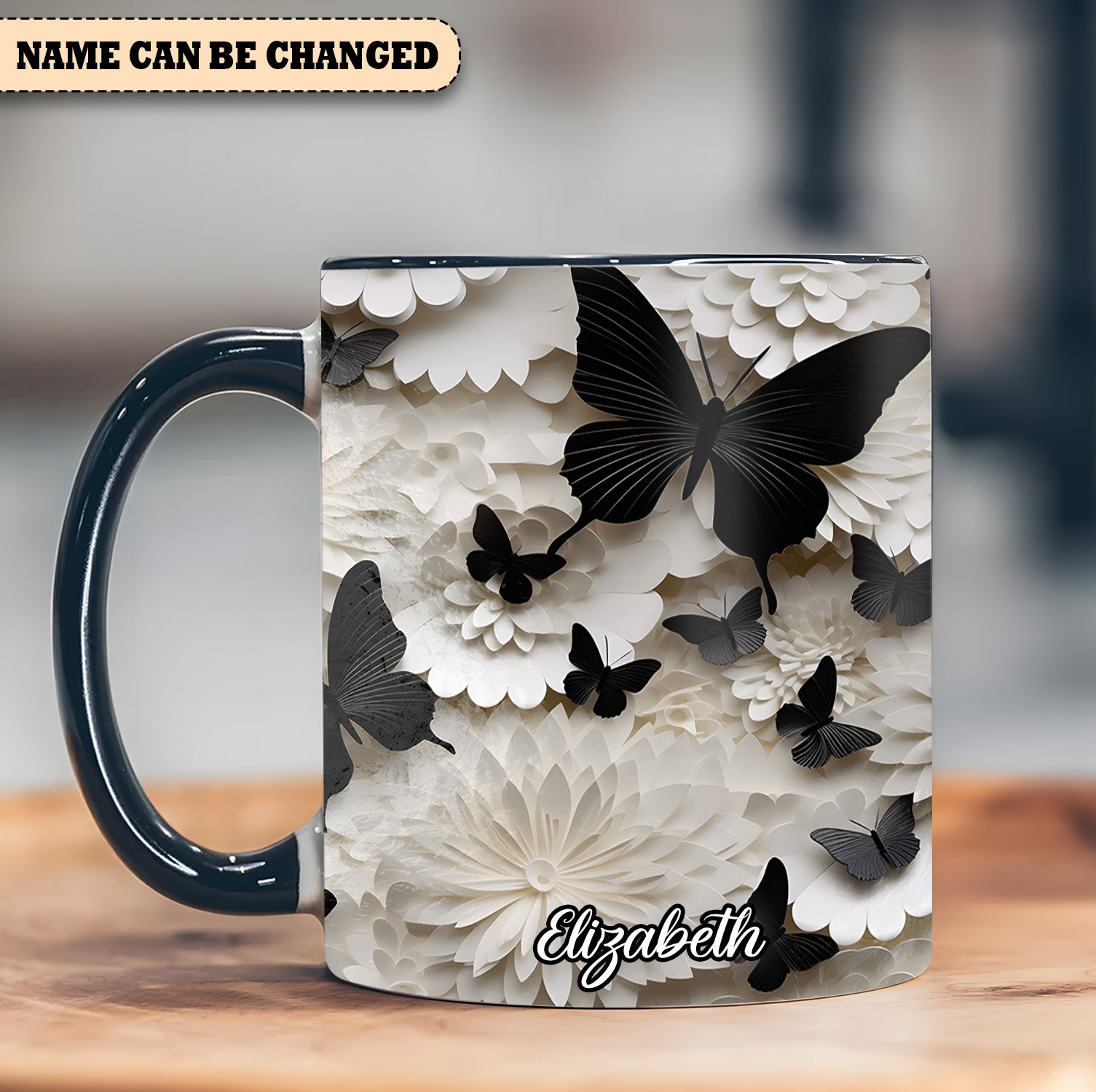 Personalized Accent Mug Butterfly Accent Mug Great Butterfly Lover Gifts - Image 5