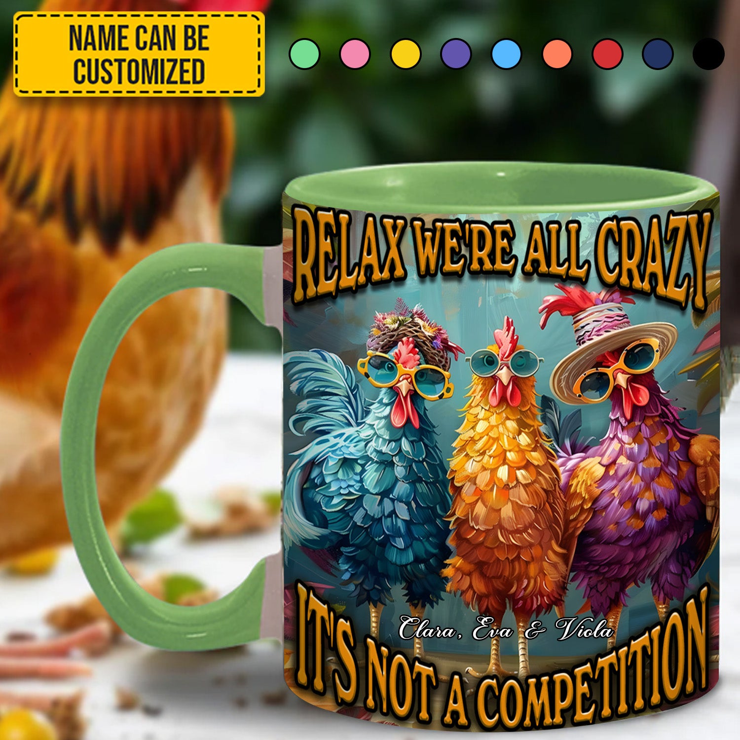 Personalized Accent Mug Chicken Accent Mug Presents For Chicken Lovers - Image 2