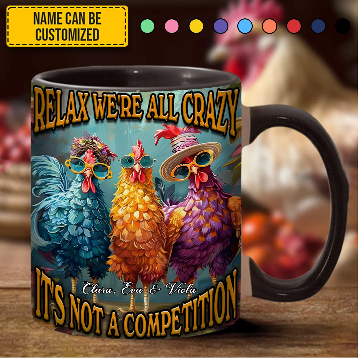 Personalized Accent Mug Chicken Accent Mug Presents For Chicken Lovers