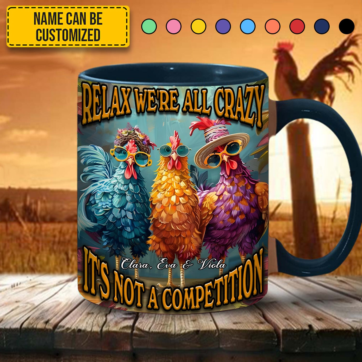 Personalized Accent Mug Chicken Accent Mug Presents For Chicken Lovers - Image 3
