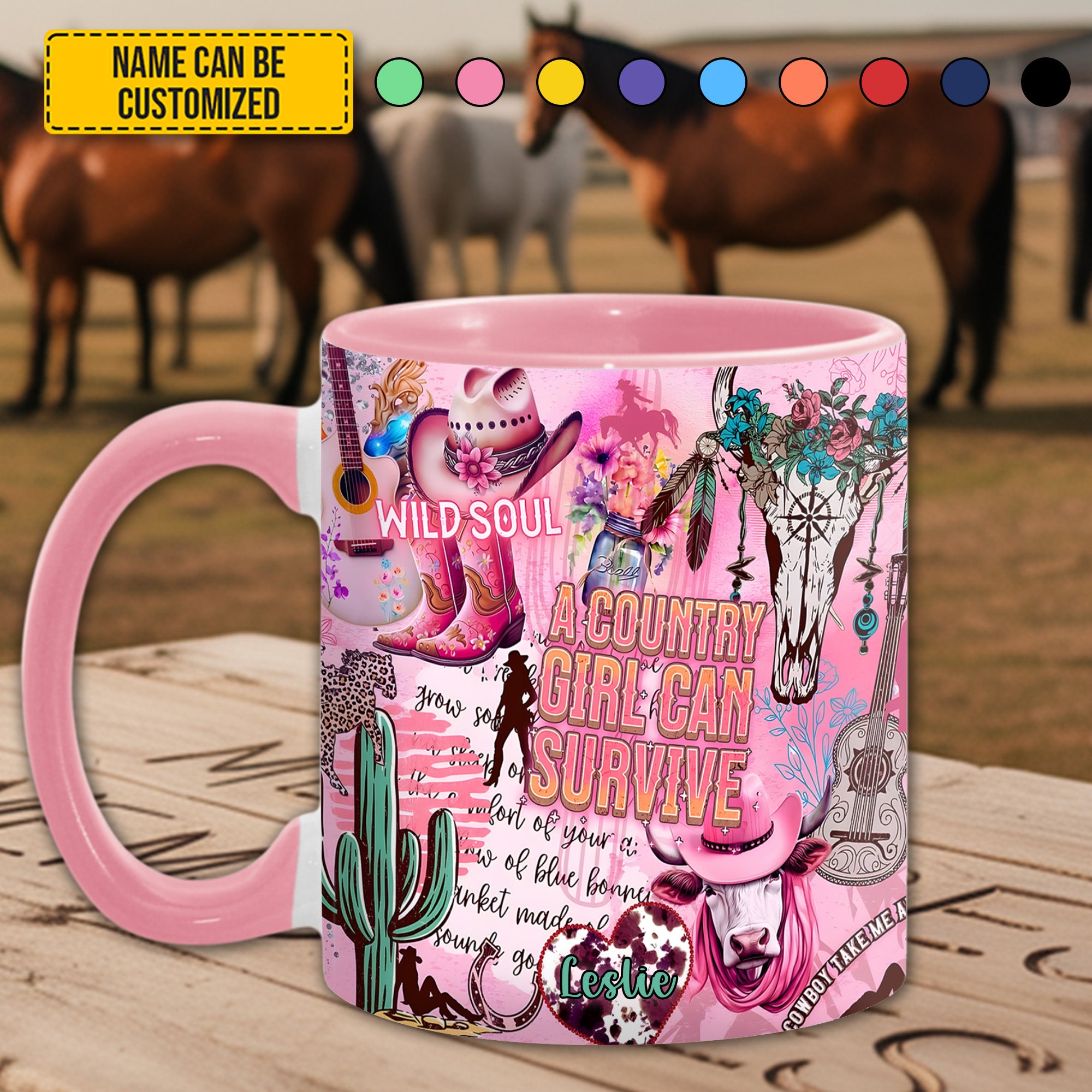 Personalized Accent Mug Country Girl Gift For Daughter