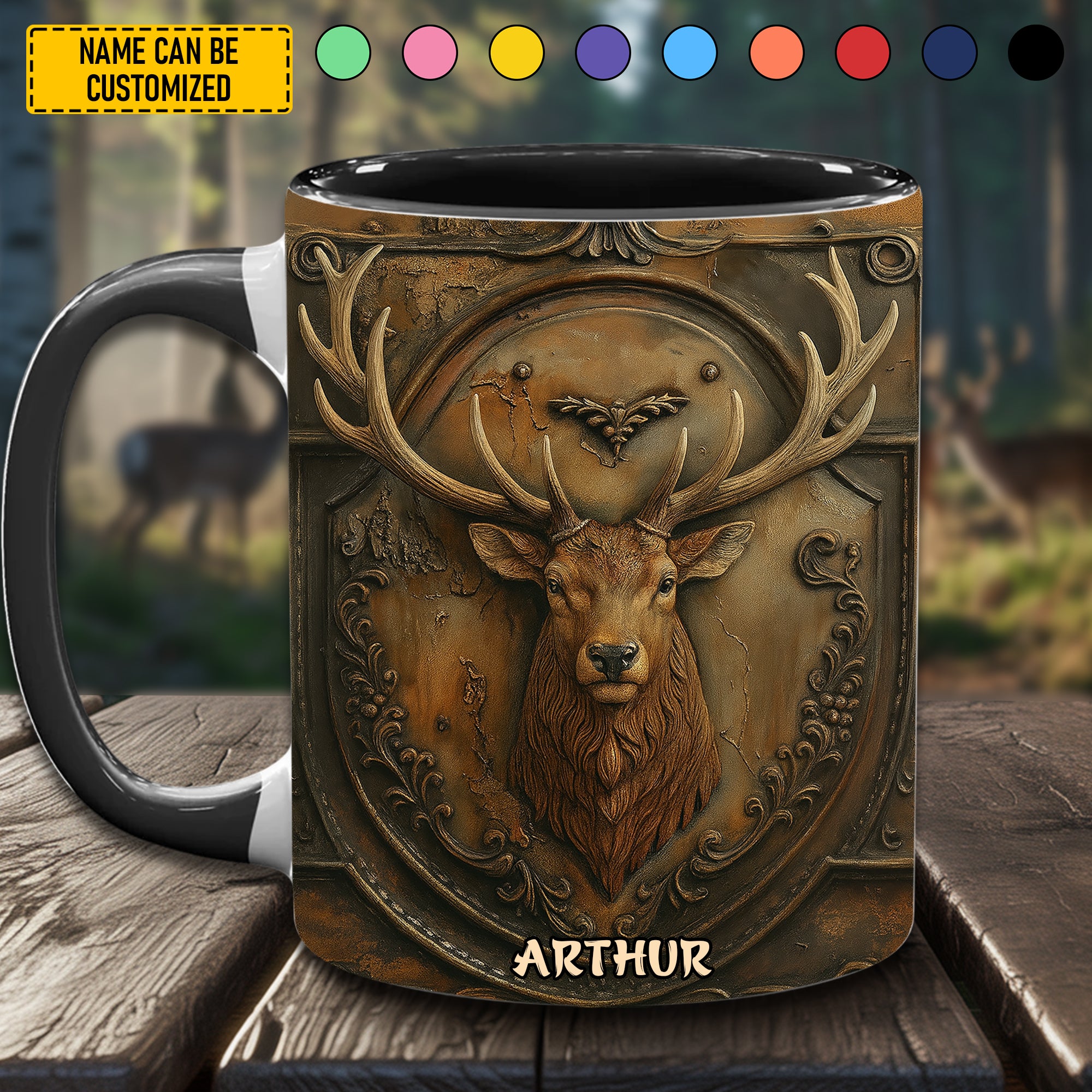 Personalized Accent Mug Deer hunting accent mug Good Gifts For Deer Hunters - Image 2