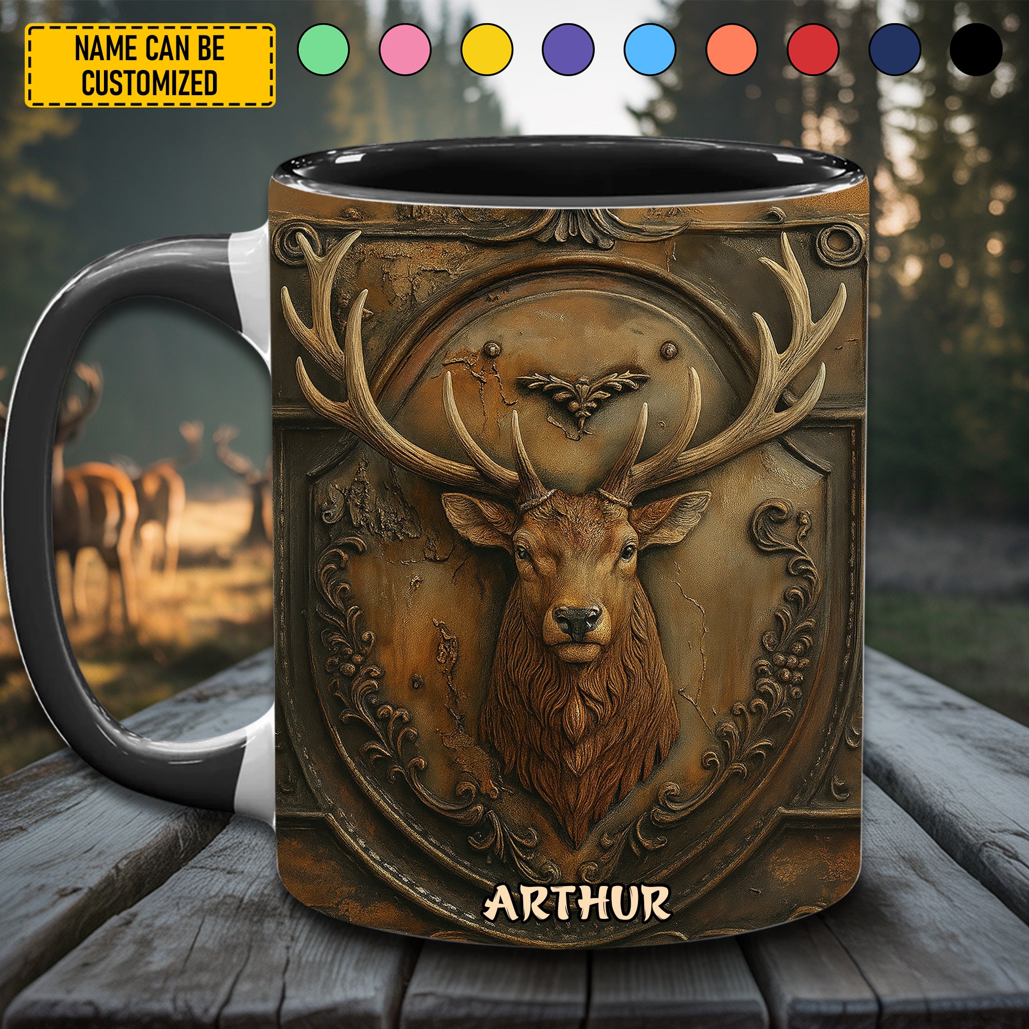 Personalized Accent Mug Deer hunting accent mug Good Gifts For Deer Hunters - Image 4