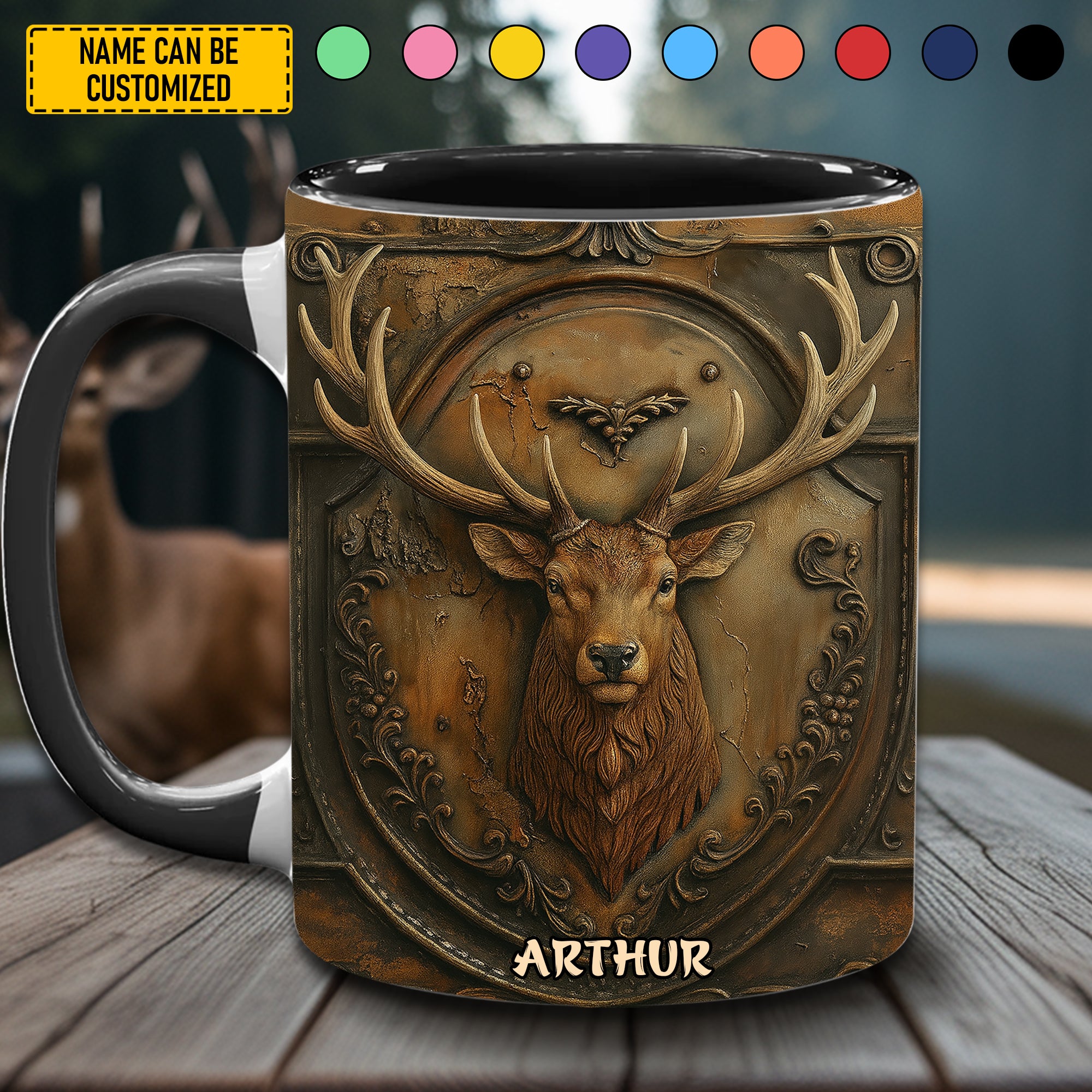 Personalized Accent Mug Deer hunting accent mug Good Gifts For Deer Hunters - Image 3