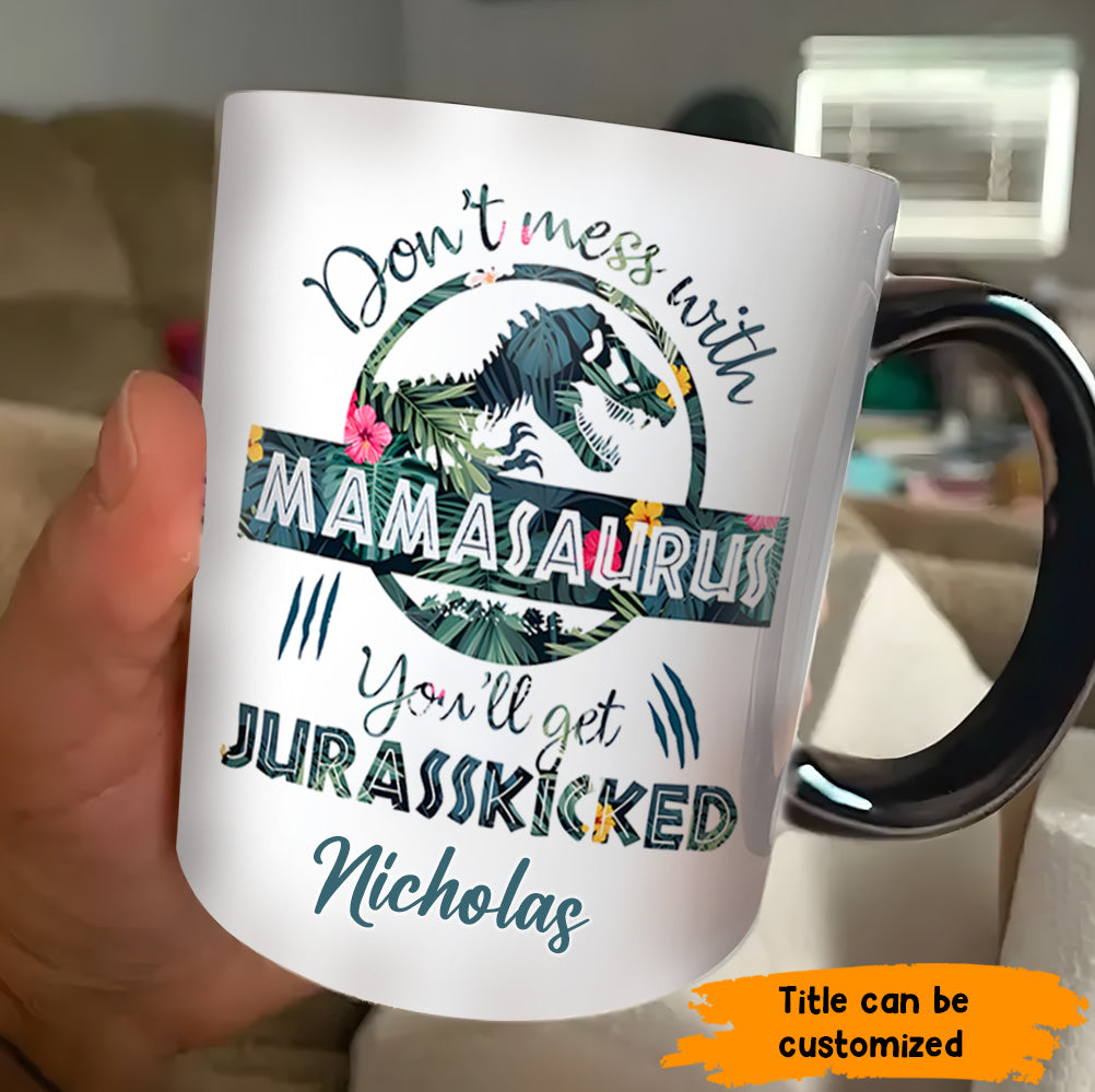 Personalized Accent Mug Dinasour Mother's Day Unique Gift For Brother