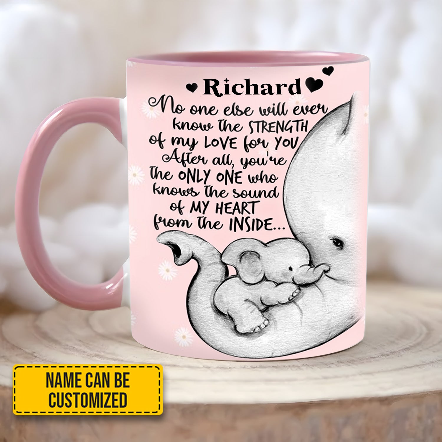 Personalized Accent Mug Elephant Mother's Day Cute Gift For Daughter - Image 4