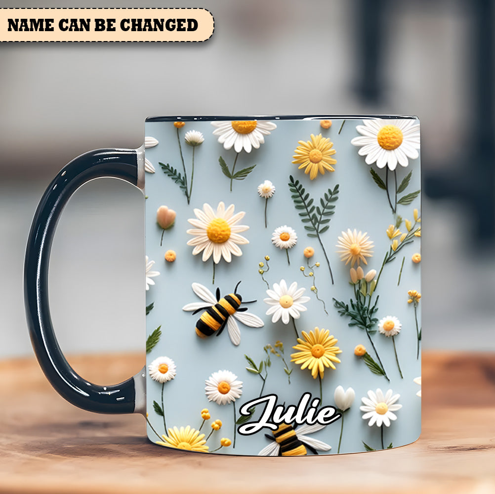 Personalized Accent Mug Floral Bee Birthday Gifts For Flower Lovers - Image 5