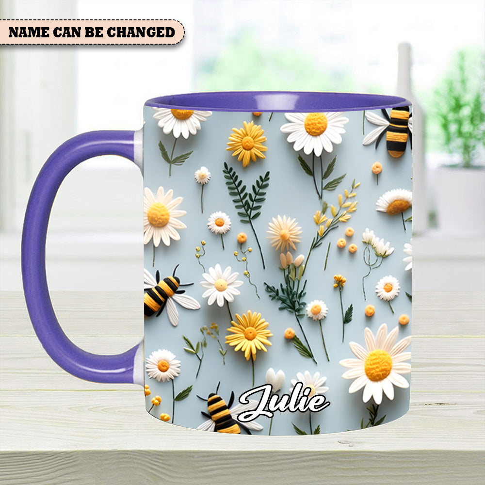 Personalized Accent Mug Floral Bee Birthday Gifts For Flower Lovers - Image 15
