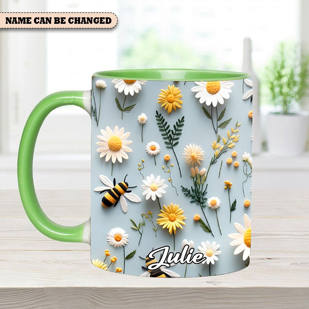 Personalized Accent Mug Floral Bee Birthday Gifts For Flower Lovers - Image 13