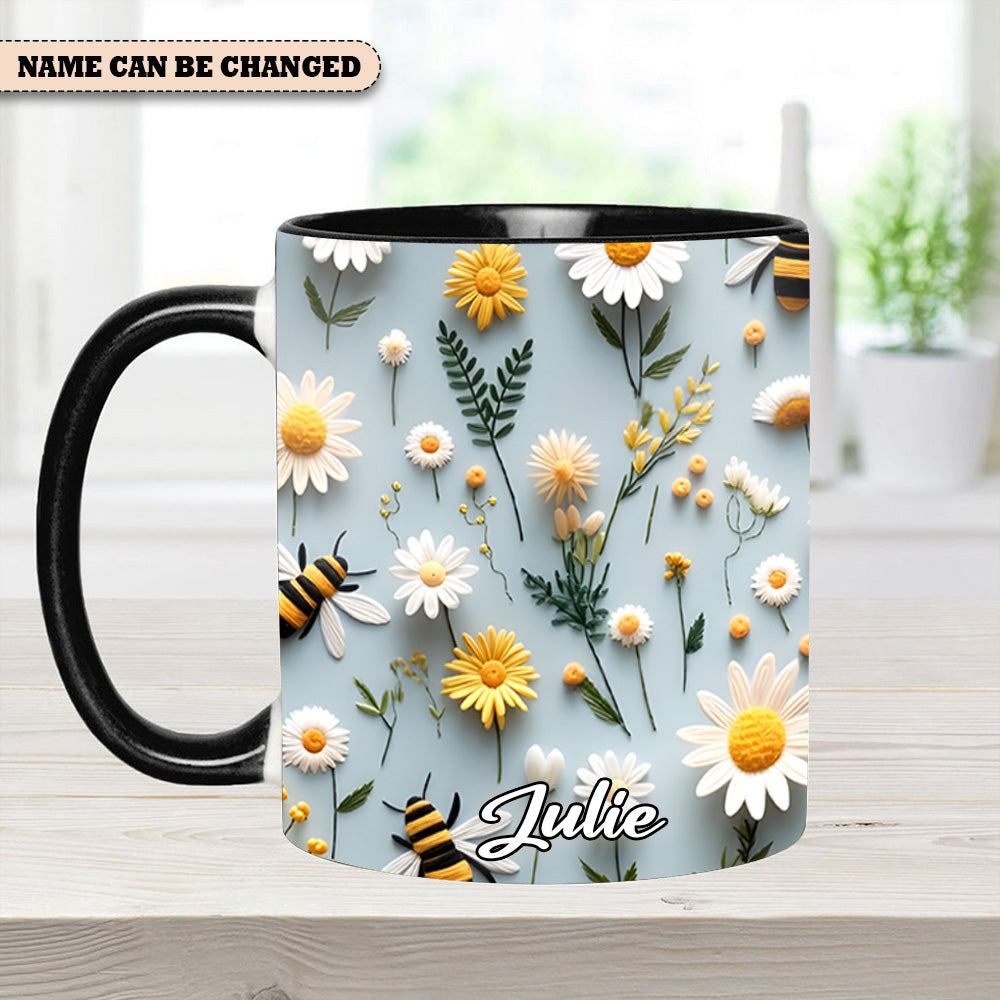 Personalized Accent Mug Floral Bee Birthday Gifts For Flower Lovers - Image 11
