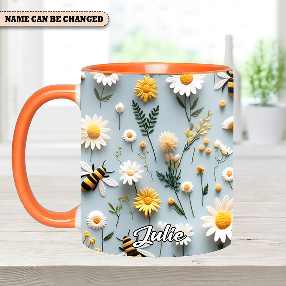 Personalized Accent Mug Floral Bee Birthday Gifts For Flower Lovers - Image 8