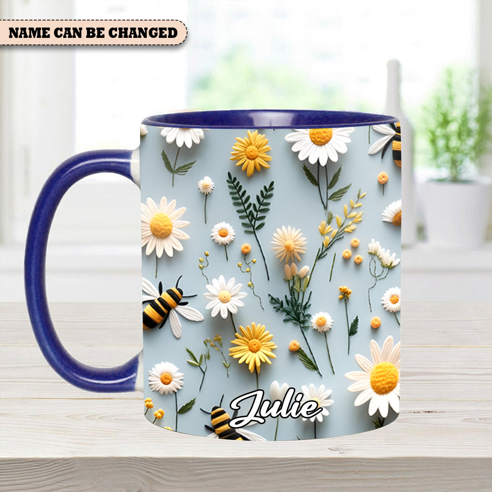 Personalized Accent Mug Floral Bee Birthday Gifts For Flower Lovers - Image 14
