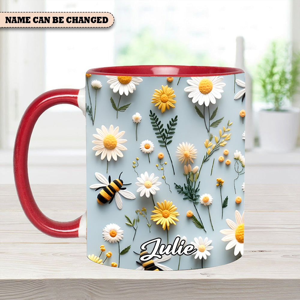 Personalized Accent Mug Floral Bee Birthday Gifts For Flower Lovers - Image 12