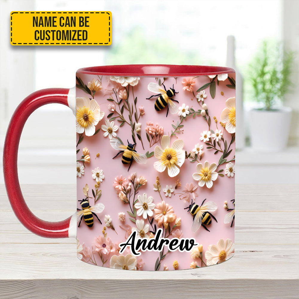 Personalized Accent Mug Flower and Bee Flower Gifts For Mom - Image 6