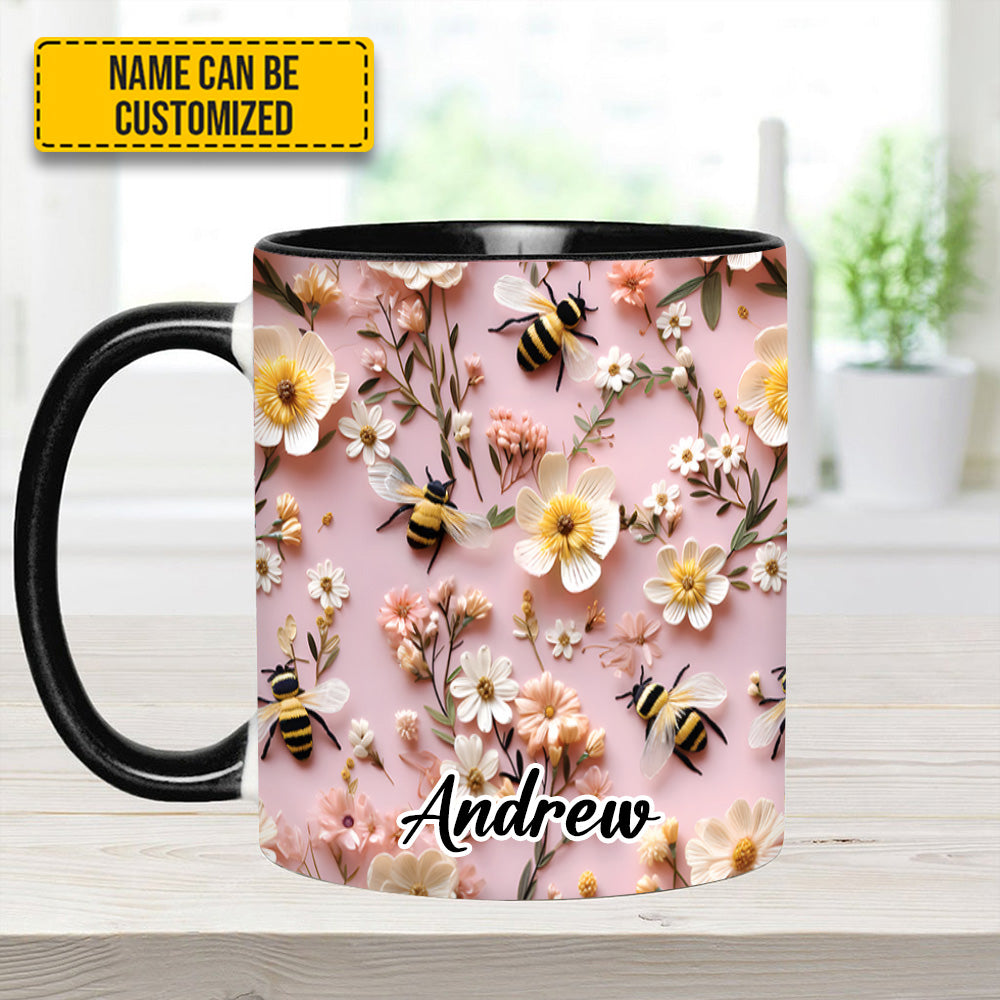 Personalized Accent Mug Flower and Bee Flower Gifts For Mom - Image 5