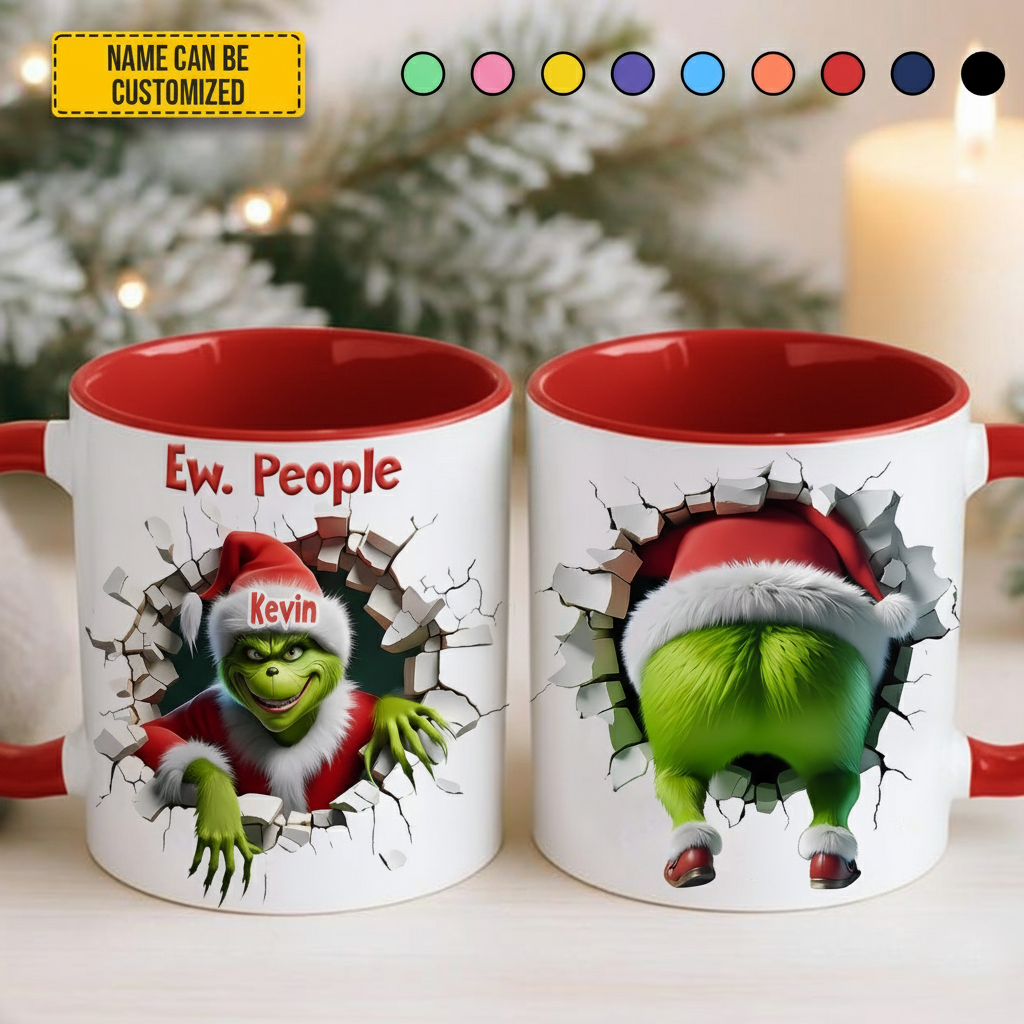 Personalized Accent Mug Funny Green Monster Funny Gift For Friends
