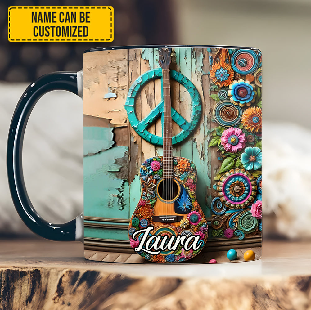 Personalized Accent Mug Guitar & Hippie accent mug Gift Ideas For Guitar Players - Image 3