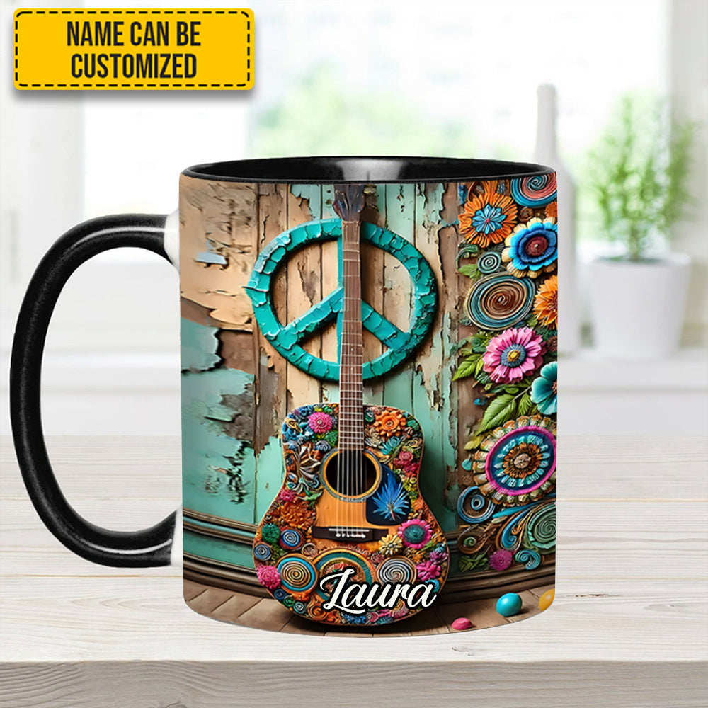 Personalized Accent Mug Guitar & Hippie accent mug Gift Ideas For Guitar Players - Image 5