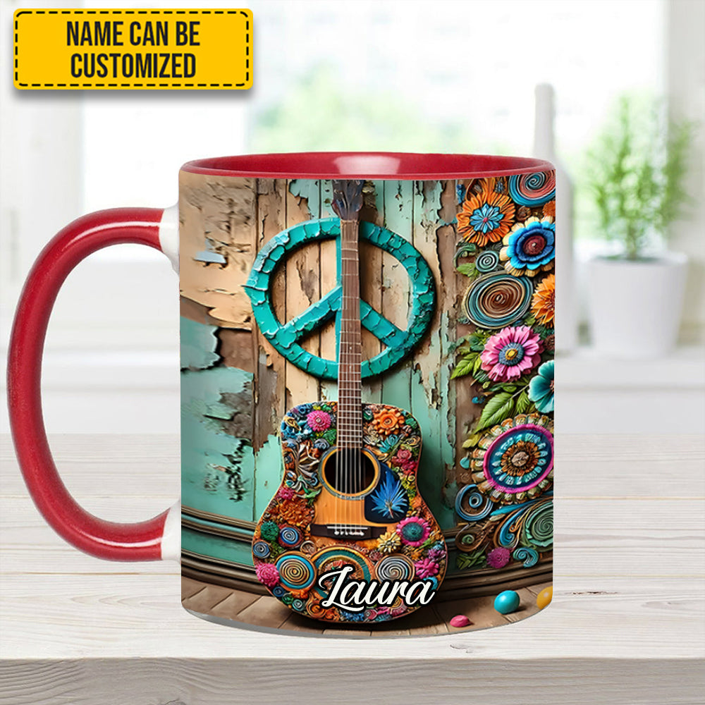 Personalized Accent Mug Guitar & Hippie accent mug Gift Ideas For Guitar Players - Image 6